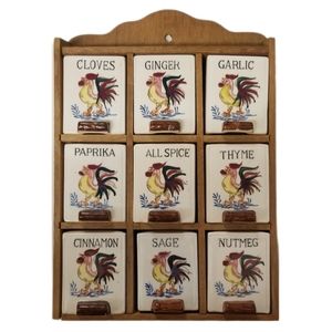 Vintage Fred Roger's Rooster spice rack